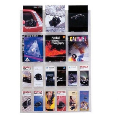 Acrylic Wall Mounted Brochure Rack (26 1/2'' x 38'')