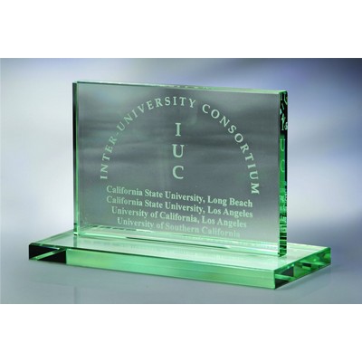 Jade Horizontal Rectangle Glass Award (7"x5")