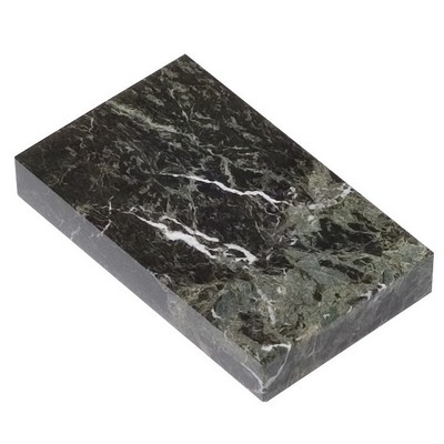 Jade Leaf Green Rectangular Marble Base (7"x3"x¾")