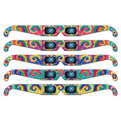 Fireworks Glasses - Rainbow Tie Dye - Stock Imprint