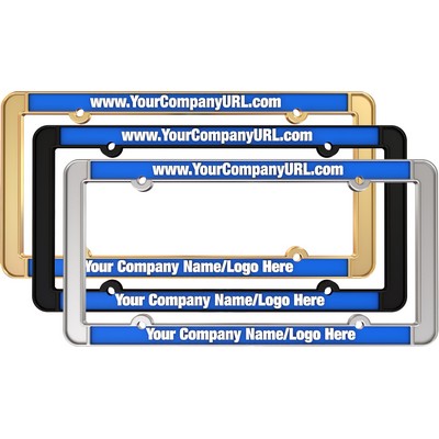 Zinc Die Cast Metal License Plate Frames (Thin Rim-Domestic)