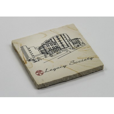 Square Limestone Edge Square Coaster