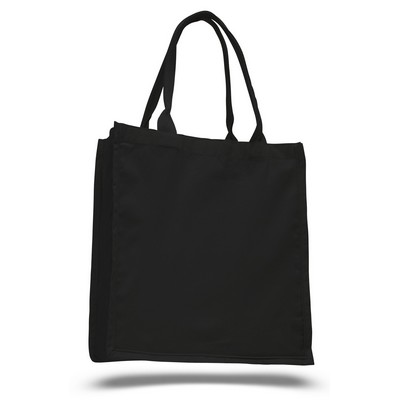 Fancy Colored 100% Cotton Tote Bag w/ Web Handles - Blank (15"x16"x6")