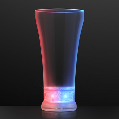 12 Oz. Red/White/Blue Pilsner Glass - BLANK