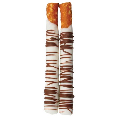 2 Piece Small Chocolate Dipped Birch Pretzel Logs