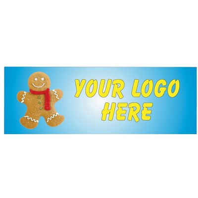 Gingerbread Man Panoramic Metal Photo Magnet (1.625"x4.625")