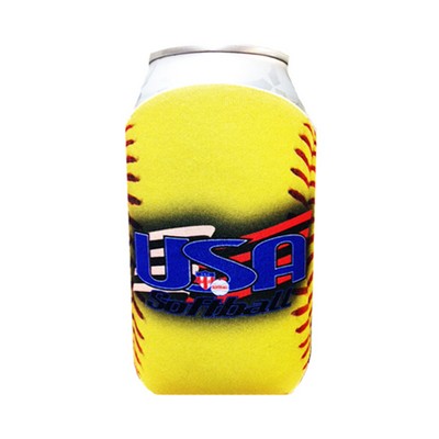 Premium Full Color Dye Sublimation Collapsible Foam Softball Coolie