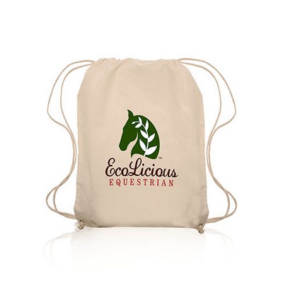 Natural Color Cotton Drawstring Backpacks