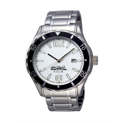 Selco Geneve Canvas Men's Silver Watch