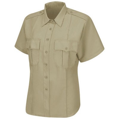 Horace Small - Men's Short Sleeve Zip-Front Sentry Silver Tan Shirt