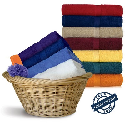 Salsa Red Shuttleless Loom Bath Towels by Royal Comfort (30"x52")