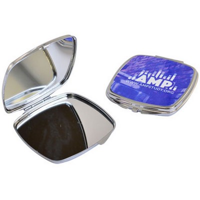 Square Metal Compact Mirror - Full Color