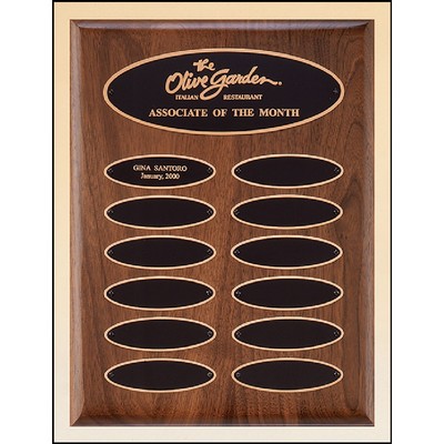 Walnut Perpetual Plaque (9" x 12")