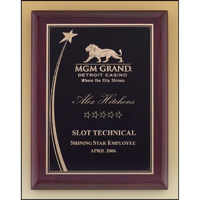 Shooting Star Rosewood Piano Finish Plaque (8" x 10.5")