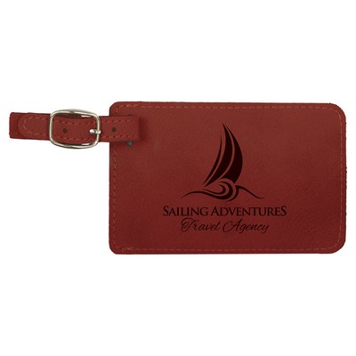 Leatherette Luggage Tag - Rose