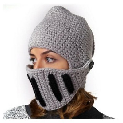 Unisex knitted cap Roman knit helmet visor beanie mask