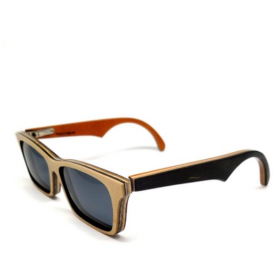 Recycled Woodrow Skateboard Sunglasses - Handmade in USA