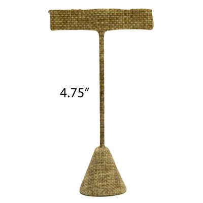 Small Burlap Earring Tree T-Bar Display