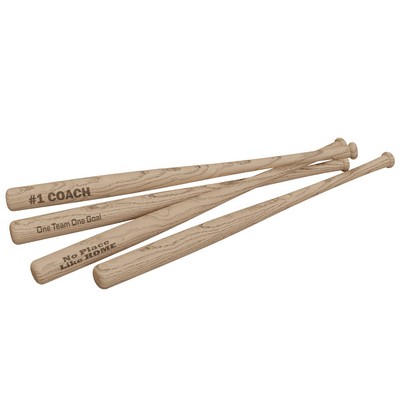 28" Natural Finish Lasered Novelty Baseball Bats