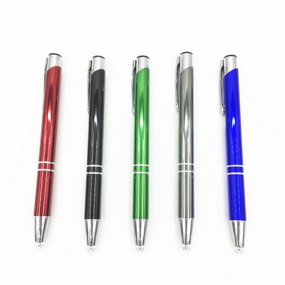 Metal Click Action Pen LED Light