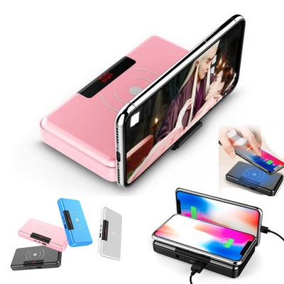 Wireless Charging Power Bank with Phone Stander LED Display