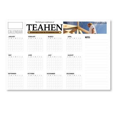 Styrene Perpetual Dry Erase Calendar (44" x 92")