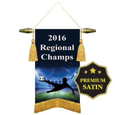 6" x 9" Premium Podium Banner Angle Cut/Fringe