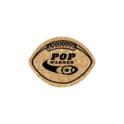 4" Econo Cork Football Coaster