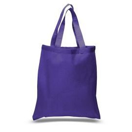 100% Cotton Sheeting Colors Tote Bag w/Self-Fabric Handles (15"x16")