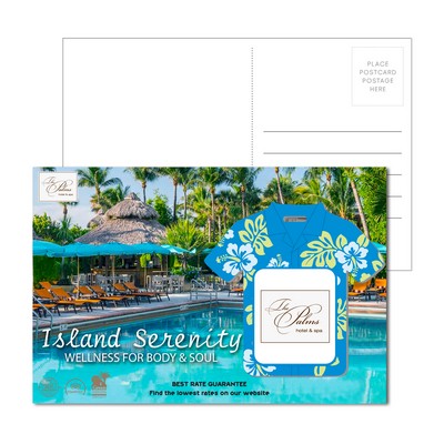 Post Card With Full-Color Hawaiian Shirt Luggage Tag