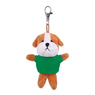 Soft Plush Bulldog Keychain with Tee