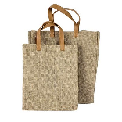 Bags: Natural Burlap Tote Bags Reusable Jute Bags with Full Gusset Shopping Bag