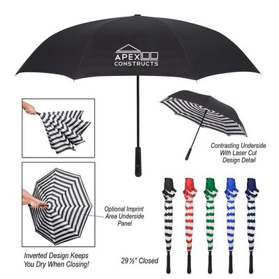 48" Arc Blanc Noir Inversion Umbrella