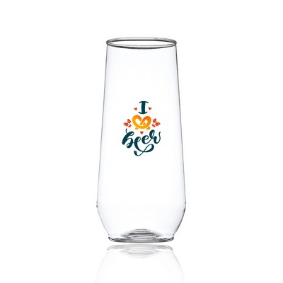 10 Oz. Stemless Plastic Champagne Flutes