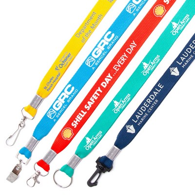 1/2" Flat Polyester Lanyard