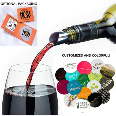 The Classic Wine Pouring Foil Disc - Full Color - Drop Stopping Pour Spout