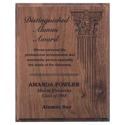 Walnut Plaque with Laser Engraving