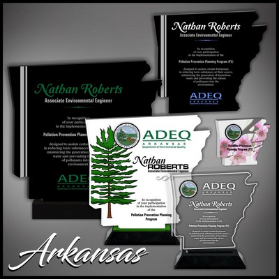 10" Arkansas Clear Acrylic Award with Color Print