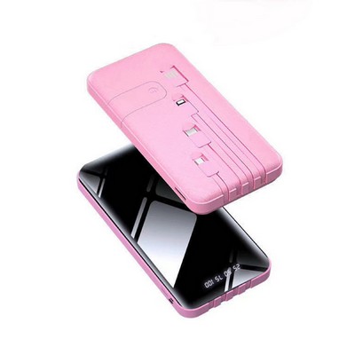 10000 mAh Multi Function Portable Power Bank with Cable