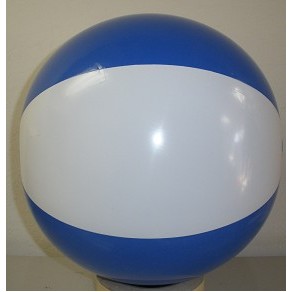 12" Inflatable Alternating Blue & White Beach Ball