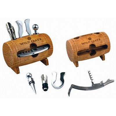 4 Piece Barrel Wine Tool Set