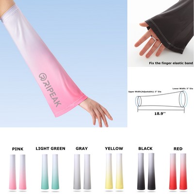 Loose UV Protection Cooling Arm Sleeves Flare Sleeve W/Gradient Color