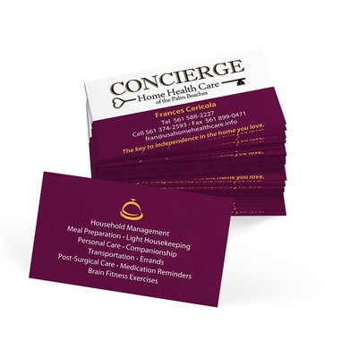 1.5" x 3.5" - Business Cards - 16pt 4 Color 2 Sides - UV Coating On Front