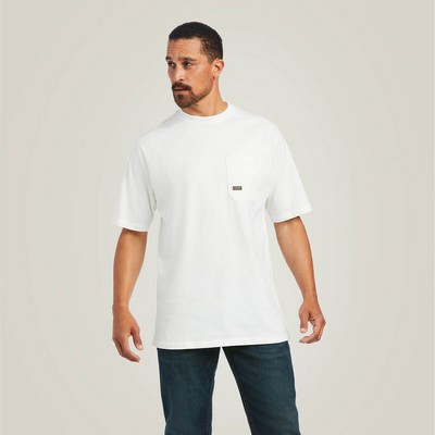 Ariat® Men's White Rebar® Cotton Strong™ Short Sleeve T-Shirt