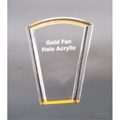 8" Fan Gold Halo Acrylic Award