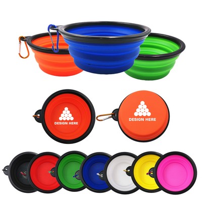 Collapsible TPE Dog Bowl W/ Carabiner