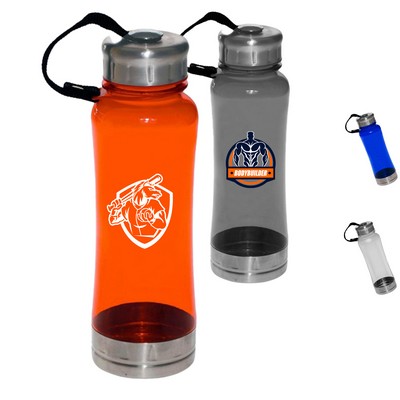 23 oz. Translucent Curved Sports Bottles with Twist Lid