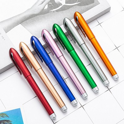 Custom Plastic Promotional Ballpoint Pen with Colorful Cap