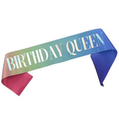 Gold Foil Birthday Girl Sash