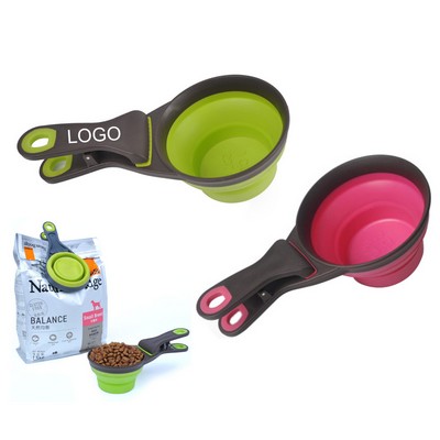 Collapsible Pet Food Scoop Measuring Cup